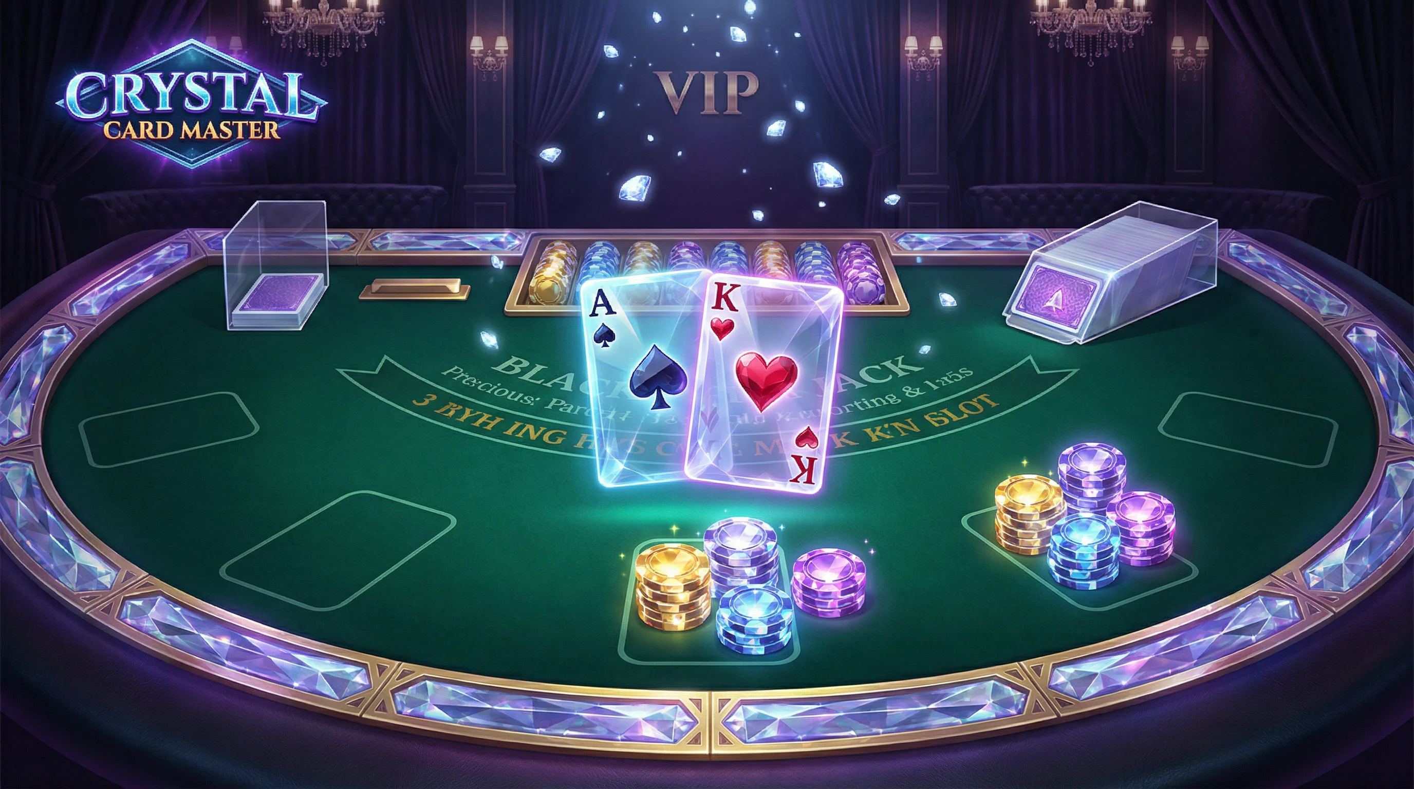 Blackjack en Sportiumbet Casino - Mesa de blackjack estilo cristal VIP